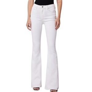 Antonio Melani Straight Leg High Rise Kick Flare  White Jeans Womens Size 12/ 31